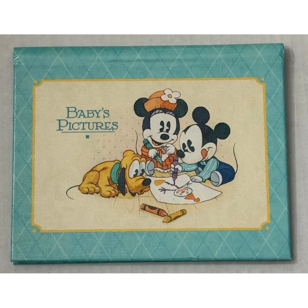 VTG Disney Mickey & Co Baby Picture Small Album by Hallmark Baby Mickey & Minnie